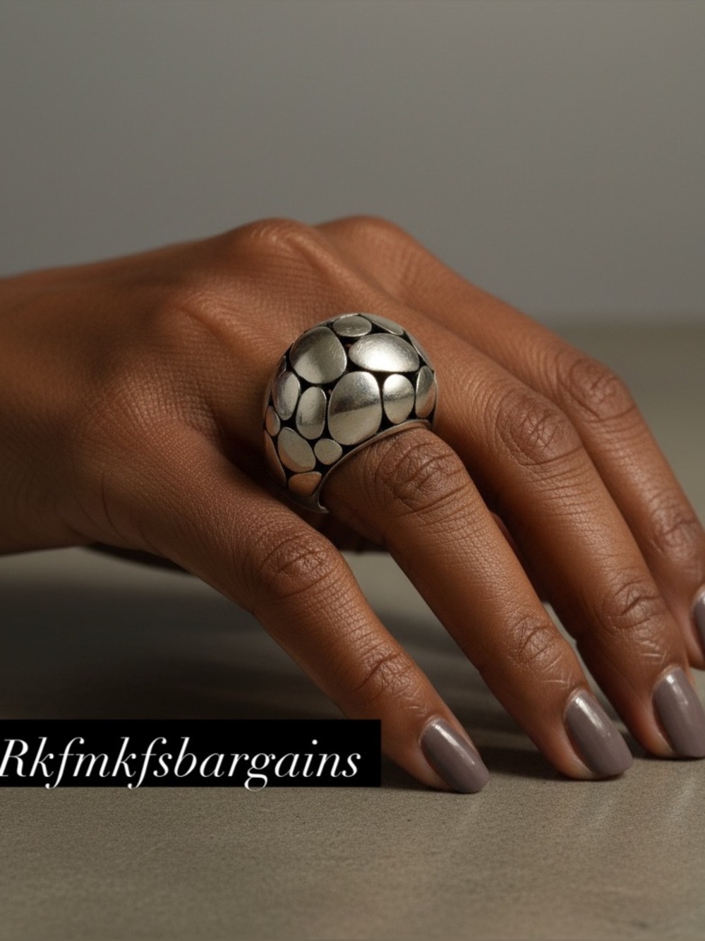 Elegant Silver Dome Ring